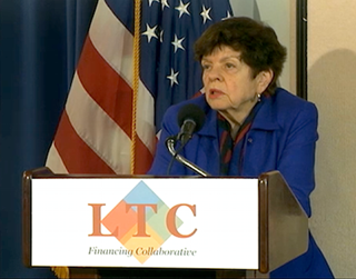 Alice Rivlin, Ph.D., addresses attendees at the Feb. 22 LTCFC press conference. Alice Rivlin, Ph.D., addresses attendees at the Feb. 22 LTCFC press conference.
