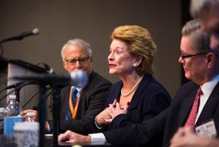 Sen. Debbie Stabenow participates in a panel discussion at the Hospital of Tomorrow conference. Sen. Debbie Stabenow participates in a panel discussion at the Hospital of Tomorrow conference.