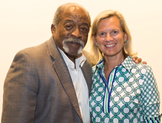 Former Red Sox pitcher Luis Tiant and Carolyn Blanks, executive director of the foundation. Former Red Sox pitcher Luis Tiant and Carolyn Blanks, executive director of the foundation.