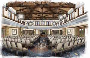 An artist's rendering of Edgemere's performing arts center. An artist's rendering of Edgemere's performing arts center.