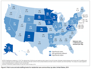 This figure from the NCHS report shows total nurse and aide staffing levels. This figure from the NCHS report shows total nurse and aide staffing levels.