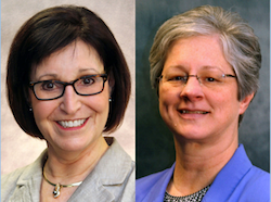Bonnie K. Burman, Sc.D., left, and Beverely Laubert Bonnie K. Burman, Sc.D., left, and Beverely Laubert