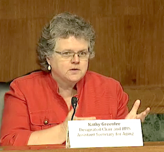 Kathy Greenlee speaks during the April 27 meeting of the Elder Justice Coordinating Council. Kathy Greenlee speaks during the April 27 meeting of the Elder Justice Coordinating Council.