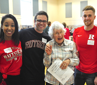 Rutgers students interacted with residents of Springpoint Senior Living at an April 13 campus event. Rutgers students interacted with residents of Springpoint Senior Living at an April 13 campus event.