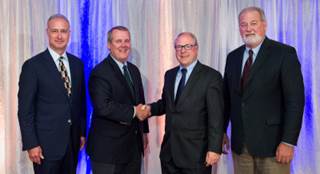 be.group's John Cochrane and Albert Kelley with ABHOW's Randall Stamper and David Ferguson. be.group's John Cochrane and Albert Kelley with ABHOW's Randall Stamper and David Ferguson.