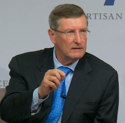 Former Sen. Kent Conrad makes a point about the Bipartisan Policy Center's new report. Former Sen. Kent Conrad makes a point about the Bipartisan Policy Center's new report.