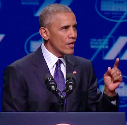 President Barack Obama makes a point at the United State of Women Summit on June 14. President Barack Obama makes a point at the United State of Women Summit on June 14.