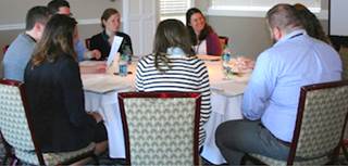 Deborah Wollner, RN, senior resident care director at Sunrise Senior Living, in a CRIT small group. Deborah Wollner, RN, senior resident care director at Sunrise Senior Living, in a CRIT small group.