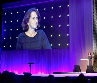 LeadingAge President and CEO Katie Smith Sloan addresses attendees of the opening general session at the organization's 2016 annual meeting. LeadingAge President and CEO Katie Smith Sloan addresses attendees of the opening general session at the organization's 2016 annual meeting.
