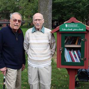 Covenant Village of Golden Valley residents Emery Erickson and Dick Davideit built the library. Covenant Village of Golden Valley residents Emery Erickson and Dick Davideit built the library.