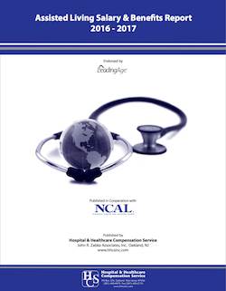 The Hospital & Healthcare Compensation Service is seeking participants for its Assisted Living/Personal Care Salary & Benefits Report. Pictured is the most recently published version. The Hospital & Healthcare Compensation Service is seeking participants for its Assisted Living/Personal Care Salary & Benefits Report. Pictured is the most recently published version.