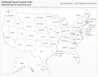 The HHS OIG also released an interactive map, pictured here, as part of the data package. The HHS OIG also released an interactive map, pictured here, as part of the data package.