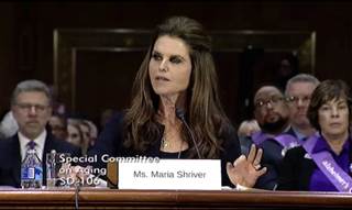 Maria Shriver testifies at the March 29 hearing of the Senate Special Committee on Aging. Maria Shriver testifies at the March 29 hearing of the Senate Special Committee on Aging.