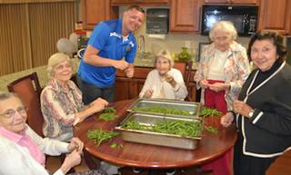 Through Morning Pointe's Farm to Table, residents can take field trips to partner farms and come back and help prepare the vegetables. Through Morning Pointe's Farm to Table, residents can take field trips to partner farms and come back and help prepare the vegetables.