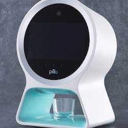 Pillo is a companion robot and voice-first countertop device that leverages voice and health data to guide users on medication and care plan adherence while fostering social connections. Pillo is a companion robot and voice-first countertop device that leverages voice and health data to guide users on medication and care plan adherence while fostering social connections.
